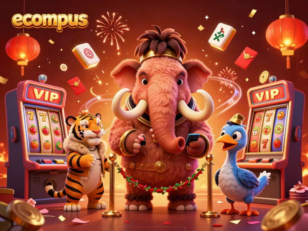 Experience the vibrant energy of ecompus in a lively casino scene.