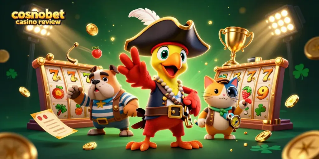 Experience the thrill of Cosmobet casino review with engaging characters and dynamic gaming elements.