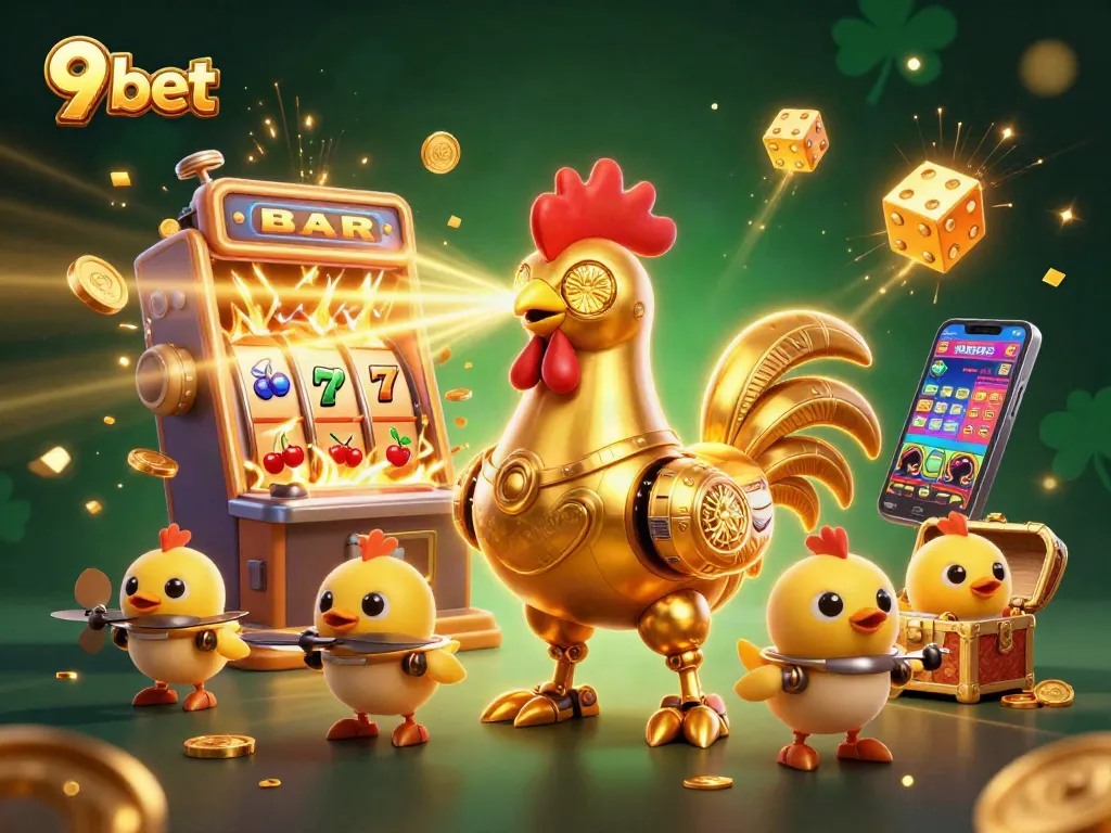 Engage in thrilling gaming at 9 bet with vibrant 3D casino elements and jackpot excitement.