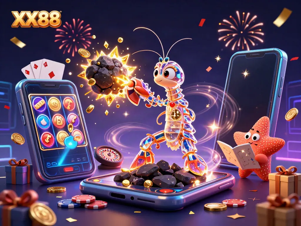 Engage with the exciting world of XX88, where galactic samurai and casino games collide in a stunning illustration.
