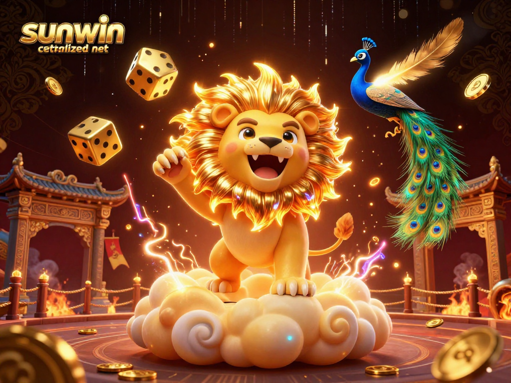 Experience sunwin centralized net gaming with a vibrant 3D casino scene featuring dynamic characters and elements.