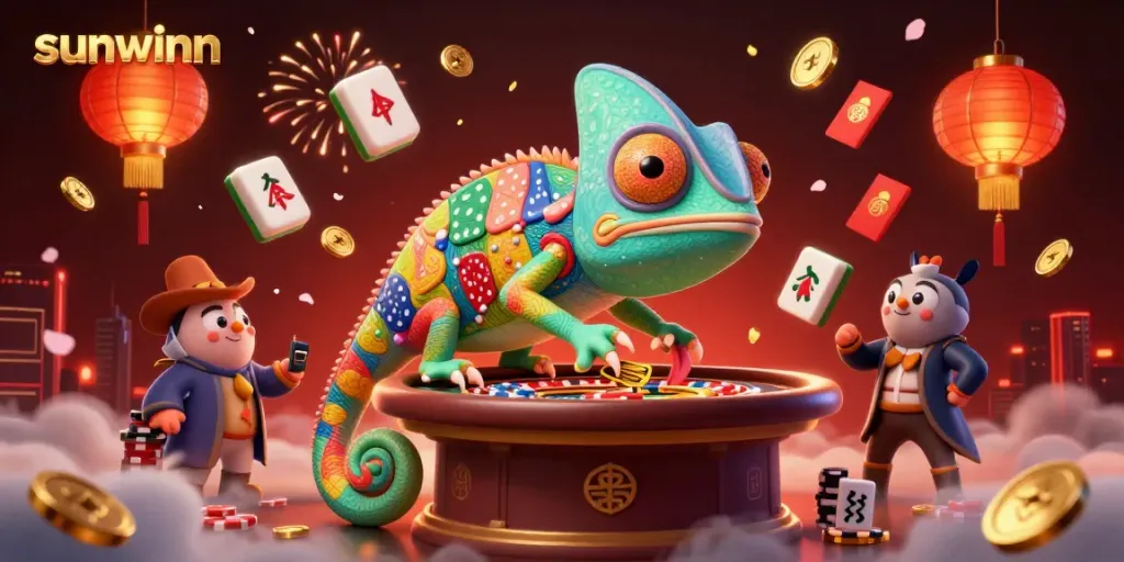 Engage in electrifying games at sunwinn, featuring vibrant casino action with animated characters and sparkling winnings.