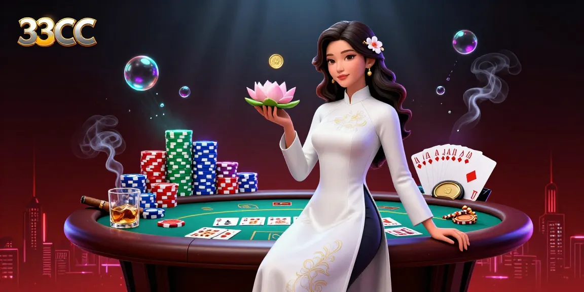 Experience the vibrant casino atmosphere at 33CC, featuring immersive gaming elements and a serene ambiance.