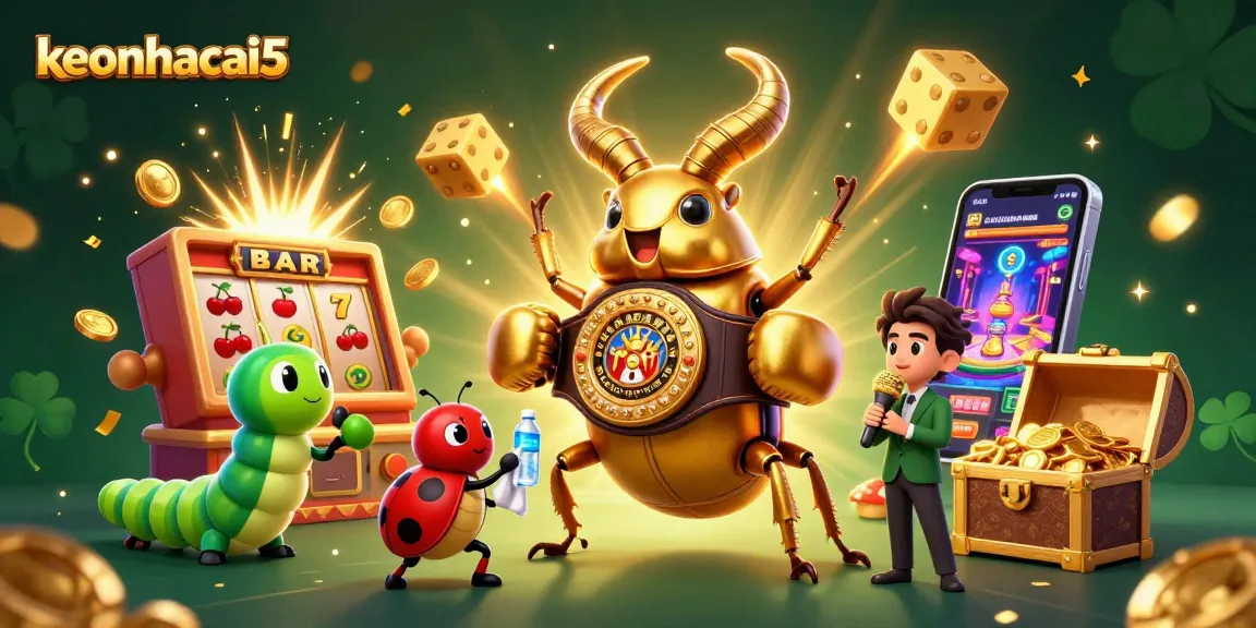 Experience keonhacai5's vibrant casino atmosphere with a dynamic betting scene featuring unique characters.