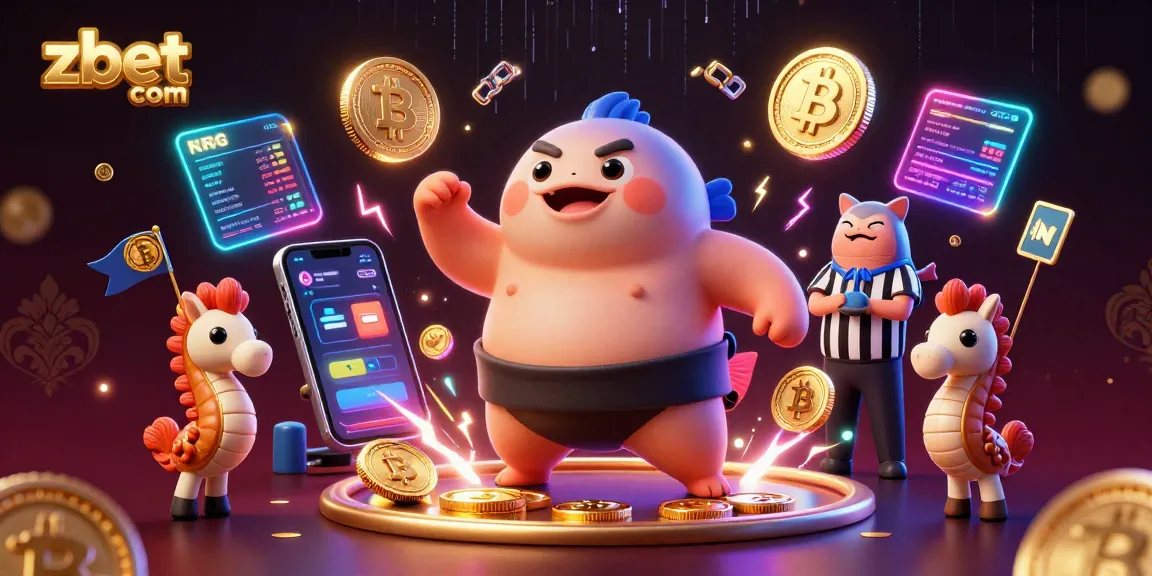 Engage with zbet com in a vibrant underwater casino scene featuring a fugu and catfish referees amid crypto elements.
